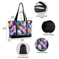 thumbnail image 2 of FORMRS Canvas Laptop Tote Bag for Women with 15.6" Computer Compartments Shoulder Handbag, Green Wavy Plaid, 2 of 7