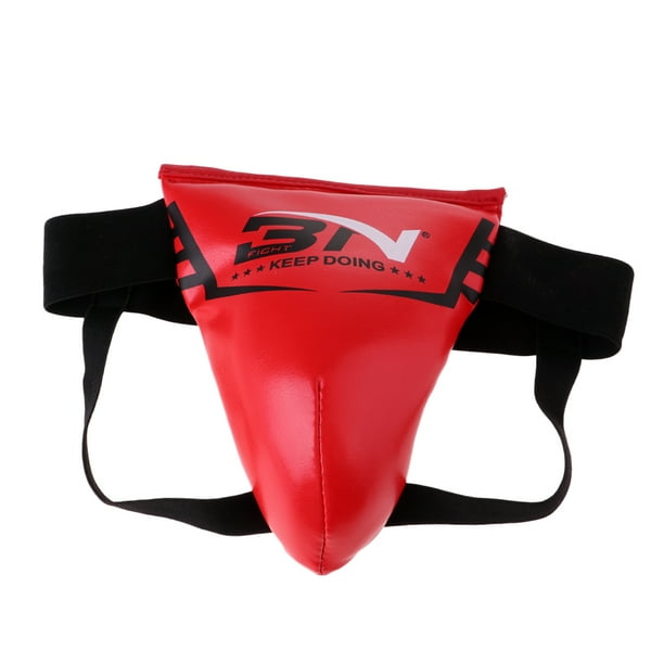 Protector de ingle - Copa abdominal para MMA - Boxeo - Adultos y niños - Suspensorio protector L Red Adult