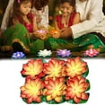 thumbnail image 1 of Home Decoration 6 Pcs Decoration Floating With Lights Plastic Flower Plastic Flower Artificial Traditional Indian Decor For Puja Home Party Decoration, 1 of 9