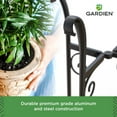 thumbnail image 5 of Gardien Products Textured Black Steel and Aluminum Plant Stand, 5 of 6