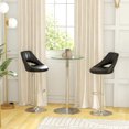 thumbnail image 2 of HOMCOM Glass Bar Table for 2 People, High Pub Table with Steel Base, Clear, 2 of 10