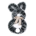 thumbnail image 4 of Easter Rabbit Wreath Bow Foldable LED Lighted Easter Wreath for Easter Front Door Decoration, 4 of 14
