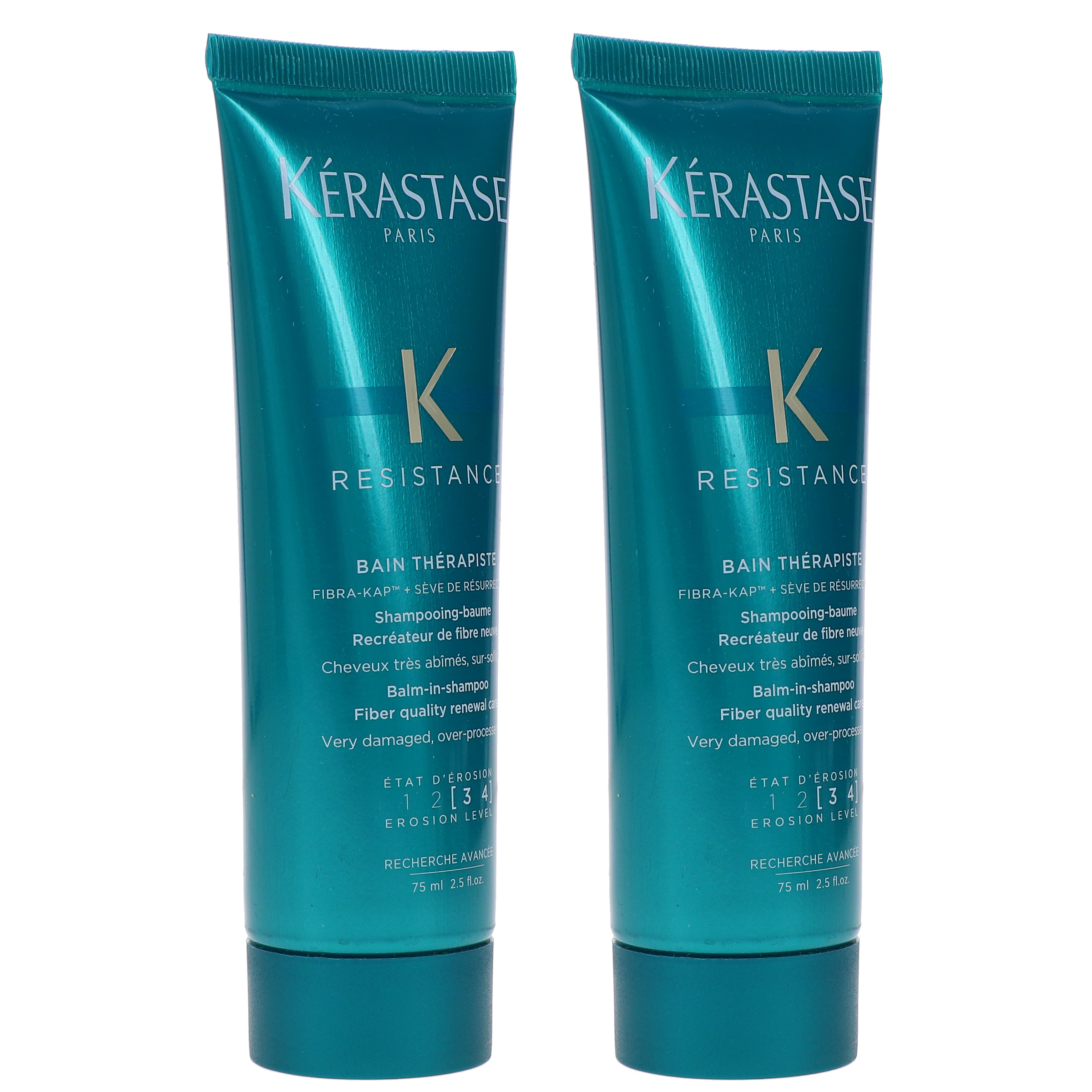 Kerastase Resistance Bain Therapiste Shampoo 2.5 oz 2 Pack