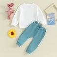 thumbnail image 3 of Bagilaanoe 2Pcs Toddler Baby Boy Easter Clothes Bunny Print Long Sleeve Sweatshirt Tops + Sweatpants 6M 12M 18M 24M 3T Kids Casual Sweatsuits Pants Set, 3 of 9