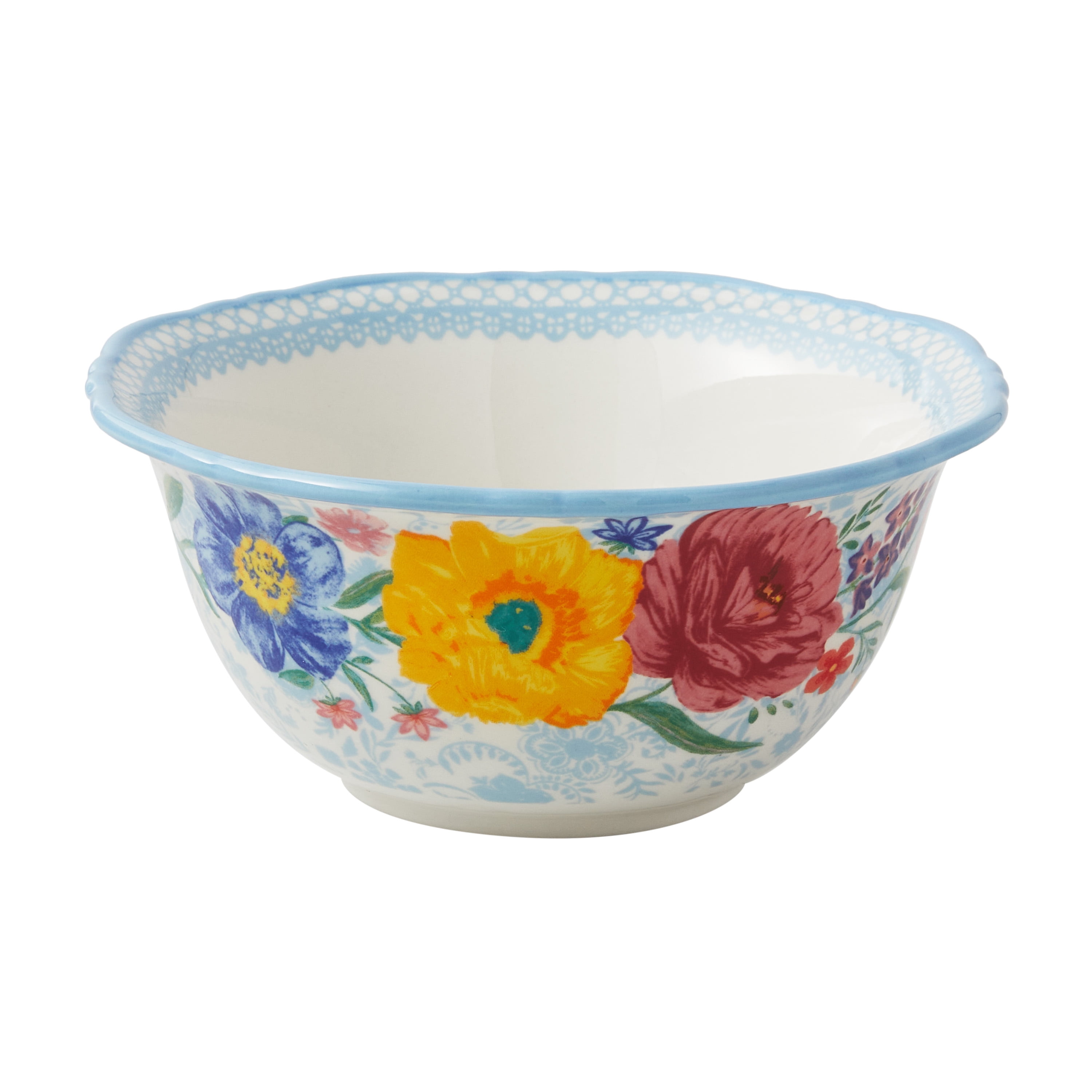 The Pioneer Woman Brilliant Blooms Round Stoneware Bowl