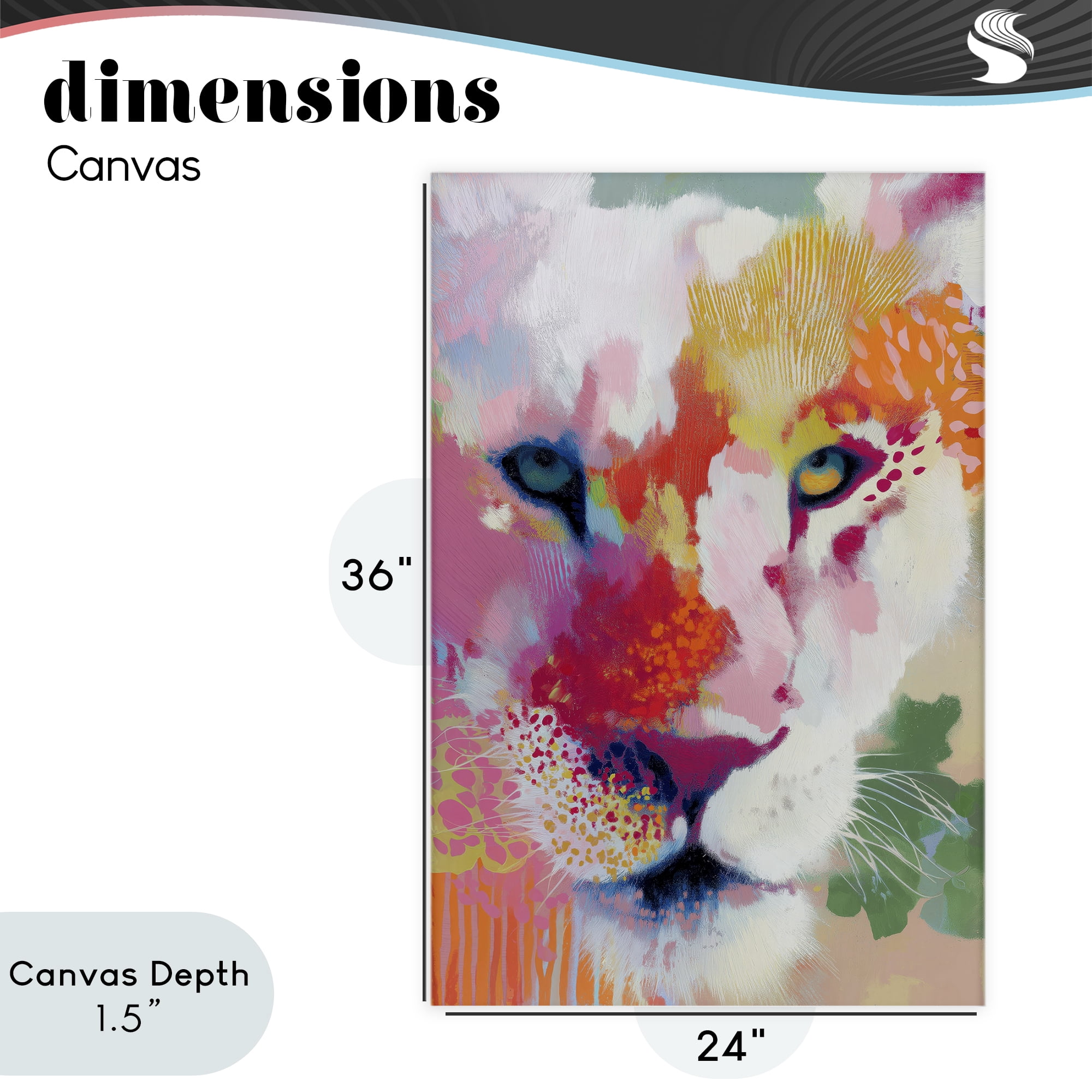 Stupell Industries Lion Eyes with Intense Gaze Canvas Wall Art, design by Chromatic Storm Studio