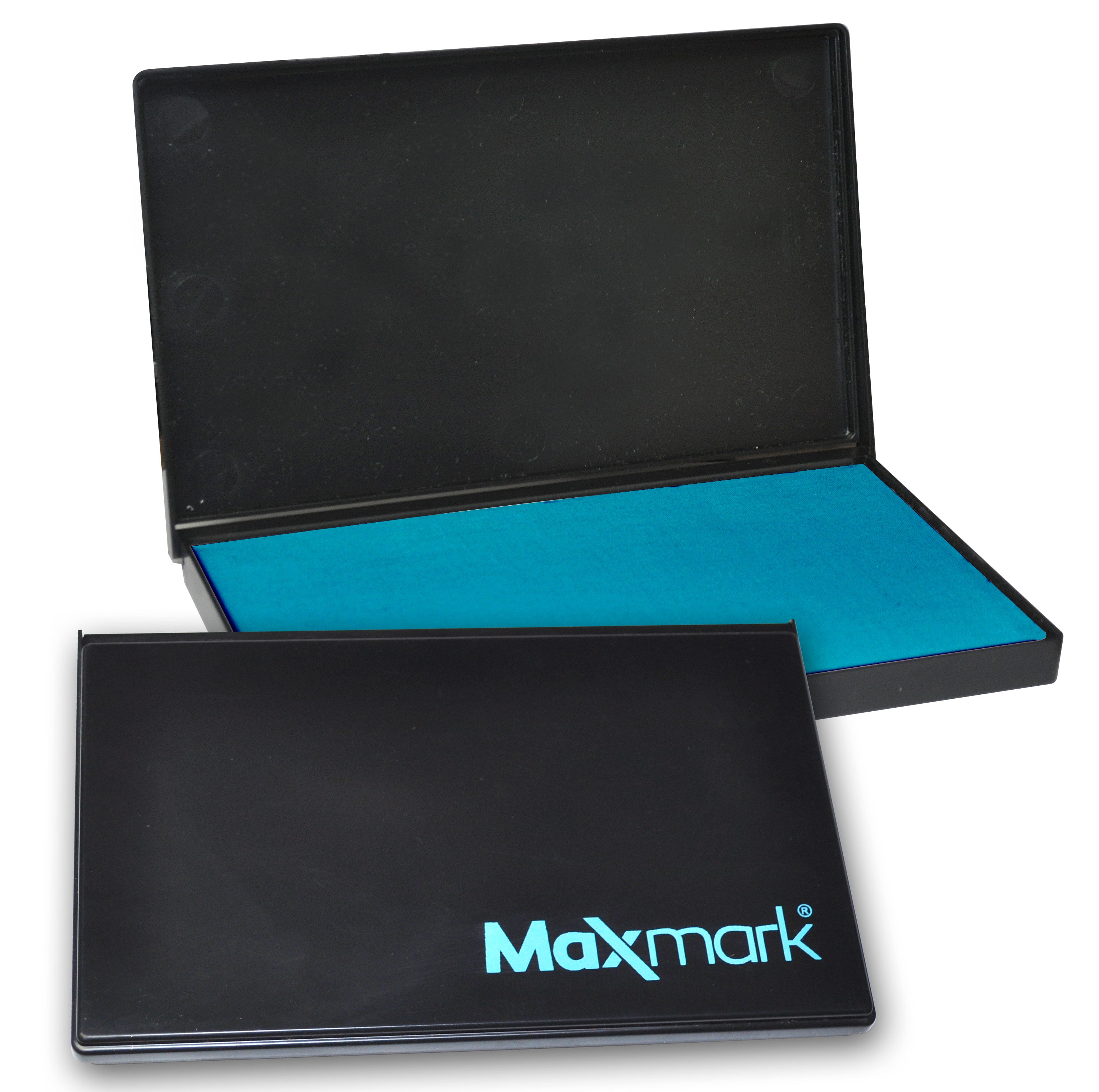 MaxMark Large Light Blue Stamp Pad 41/4 by 71/4 Premium Felt Pad