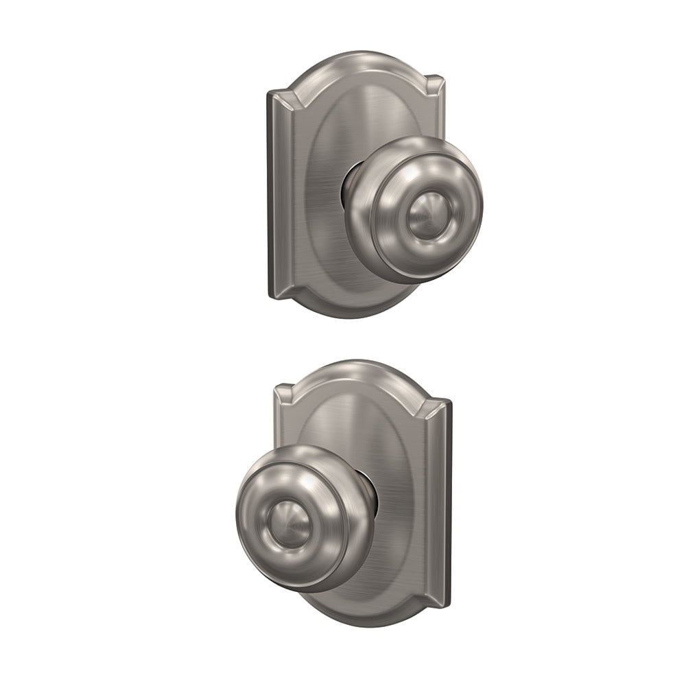 Schlage FC172GEO716CAM Custom Georgian Non-Turning Two-Sided Dummy Door Knob Set - Bronze