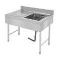thumbnail image 4 of Freestanding Stainless Steel Sink Commercial Restaurant Sink Outdoor Sink 39.3*19.6*31.5 in, 4 of 16