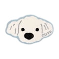 thumbnail image 2 of Cute Puppy Shaped Floor Mat, Bedroom Bathroom Carpet, Polyester Material, White Color, Irregular Design, Soft Flocking, Non-Slip Plastic Backing, Machine Washable, Multifunctional, 2 of 6