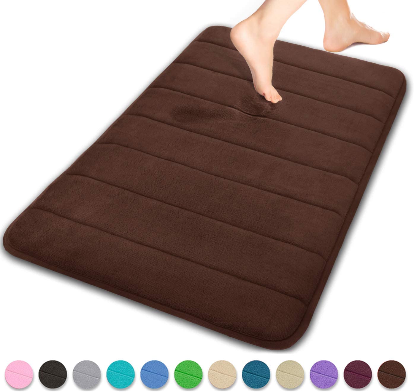 Memory Foam Bath Mat Large Size 31.5 by 19.8 Inches, Soft and