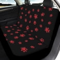 thumbnail image 4 of Uourmeti Red Paw Print Pattern Automotive Vehicle Cushion Stretchy Car Seat Covers, Easy to Install Compatible with most Cars Truck, 4 of 10