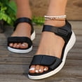 thumbnail image 7 of Summer Women's Comfortable Walking Sports Slides Sandals Casual Lightweight Non Slip Shoes Breathable Soft Wedges Open Toe Orthopedic Arch Support Ankle Strap Beach Sandals, 7 of 7
