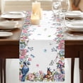 thumbnail image 3 of Table Runners 70 Inches Long Dress Scarves, Spring Floral Farmhouse Coffee/Dining/Kitchen Table Decor, Holiday Table Runner, Watercolor Flower Butterflies Birds Plant 13x70 Inch, 3 of 9