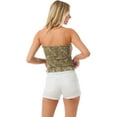 thumbnail image 7 of MixMatchy Women's Strapless Ruffled Edge Printed Smocking Crop Top, 7 of 7