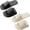 Black+Beige, variant on 2Pack Portable Foldable Travel Slippers for Men  - Lightweight EVA Non-Slip Slides - Palm-Sized Compact Shower & Beach Shoes