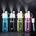 thumbnail image 5 of Portable Sports Water Bottle with Spray Mist and Measurement for Adult, Blue, 600ml,Free Bottle Brush Included, 5 of 6