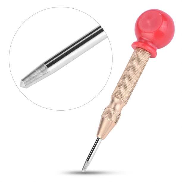 Punzón Automatico Para Marcar Centros Metal Madera Punch 6 Piezas