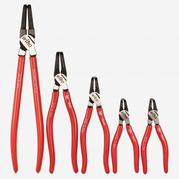 Wiha 32627 5 Piece 90 Degree Internal Ring Pliers Set