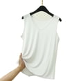 thumbnail image 2 of WRKEKC Racerback Tank Tops for Women Modal Solid Color V-Neck Sleeveless Layering Summer Tank Casual Slim Fit Top, 2 of 5