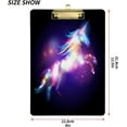 thumbnail image 3 of FMSHPON Unicorn Space Galaxy Nebula Starry Clipboard Hardboard Wood Nursing Clip Board and Pull for Standard A4 Letter 13x9 inches, 3 of 8