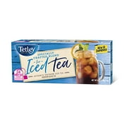 Tetley Black Tea, Iced Tea Blend, Family Size, 24 Square Tea Bags (Pack of 6) (Packaging may vary)