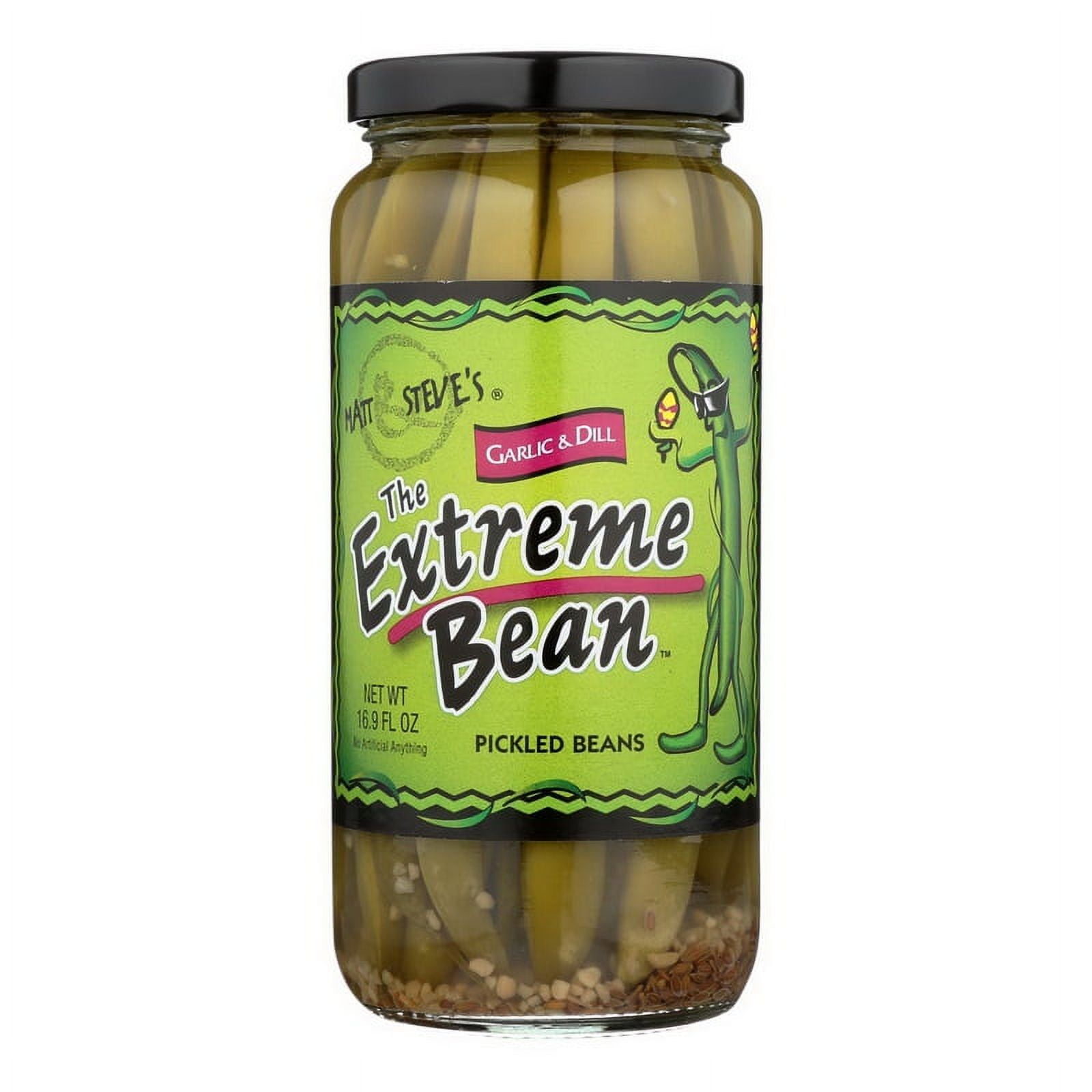 (3 pack) The Extreme Bean Garlic & Dill Pickled Beans 16.9oz