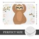 thumbnail image 2 of Balery Cute Sloth In Yoga Pose Tree Felpudo de franela, resistente a las manchas y a la decoloración, para uso interior y exterior, fácil de limpiar, 40 x 60 cm, 2 of 7