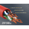 thumbnail image 3 of Cable Leader 0.5ft Slim Cat6a 28AWG UTP Ethernet Network Patch Cable, Red, 3 of 6