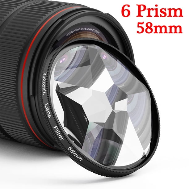 KnightX 49mm 52mm 58mm 67mm 77mm Glass Prism lens Filter SLR Camera Filter Photography Vedio Camera Accessories Kaleidoscope