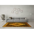 thumbnail image 3 of Ahgly Company Indoor Square Persian Yellow Traditional Area Rugs, 7' Square, 3 of 4