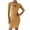 Khaki, variant on biudgviw Bodycon Dresses for Women Front Cutout Long Sleeve Mini Dress Fall Ribbed Stretch Solid Color Pullover Tops Dress