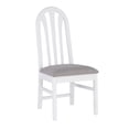 thumbnail image 3 of Linon Desmin Dining Chairs, Set of 2, White Finish with Light Gray Fabric, 3 of 11