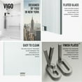 thumbnail image 4 of VIGO Elan 68 to 72 in. W x 74 in. H Sliding Frameless Shower Door in Stainless Steel with 3/8 in. (10mm) Fluted Glass, 4 of 13