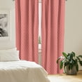 thumbnail image 3 of Ambesonne Peach Pink Window Curtains, Chevron Lines Tiles, Each 28" W x 84" L, Coral Cream Salmon, 3 of 5