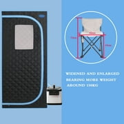 Cheelom Home Sauna,Portable Full Body Steam Sauna Tent Box Spa With Sauna black