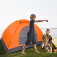 thumbnail image 5 of 1-Person Waterproof Camping Dome Tent - Lightweight, Quick Pop-Up Design, Double-Layer Door, and Durable Oxford Fabric for Backpacking, Hiking, and Outdoor Adventures, 5 of 11