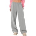 thumbnail image 6 of Wide Leg Sweatpants Women Low Rise Fleece Sweat Pants Elastic Waist Baggy Jogger Pants With Pockets Athletic Comfy, 6 of 8