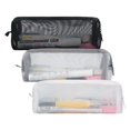 thumbnail image 1 of Bolsa de malla para bolígrafos, paquete de 3 bolsas de malla con cremallera, estuche para lápices transparente multifuncional, organizador, bolsa de almacenamiento de papelería para suminist, 1 of 5