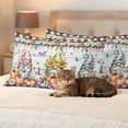 thumbnail image 3 of Gnomes Pumpkins Fall Outdoor Waterproof Pillow Covers, Orange Pink Thanksgiving Botanical Decorative Rectangle Throw Pillowcase Sofa Cushion Sham for Patio/Couch/Chair, 20"x12" 2 Pack, 3 of 8
