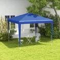 thumbnail image 2 of Outsunny 9' x 9' Portable Canopy Party Tent Gazebo with Legs, Blue, 2 of 10