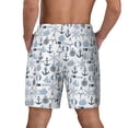 thumbnail image 4 of Uemuo Dock Rudder Pattern Mens Swim Trunks Quick Dry Board Shorts with Mesh Lining, Stretch Beach Shorts Quick Dry No-Chafing Board Shorts-Medium, 4 of 9
