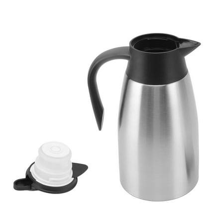 

Stainless Steel Thermal Carafe Press Type Ergonomic Thermal Pot Leakage Proof Sealing Non Slip For Office Stainless Steel Color 2L