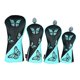 thumbnail image 3 of 4 Uds. Fundas de cabeza para palos de Golf, Protector de eje de Golf, funda protectora para tacos de Golf, cubiertas de cabeza híbridas de Golf resist negro, 3 of 8