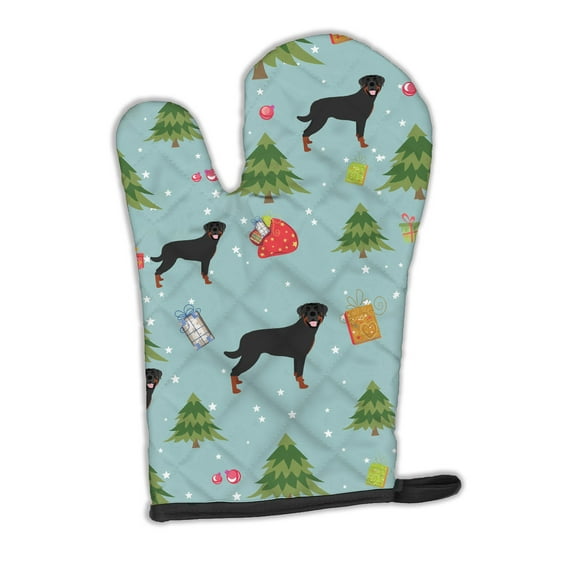 Christmas Rottweiler Oven Mitt