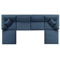 thumbnail image 2 of Modern Contemporary Urban Design Living Room Lounge Club Lobby Sectional Sofa Set, Fabric, Navy Blue, 2 of 8