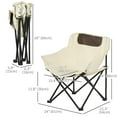 thumbnail image 3 of Outsunny Lightweight Camping Chair for Adults with Carry Bag Side Pocket, 3 of 10