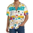 thumbnail image 3 of KLL Funny Farm Print Men's Shirt Short Sleeve Button Down Summer Cuba Beach Shirts- Medium, 3 of 7