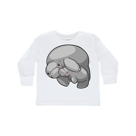

Inktastic Cute Manatee Family Gift Toddler Boy or Toddler Girl Long Sleeve T-Shirt