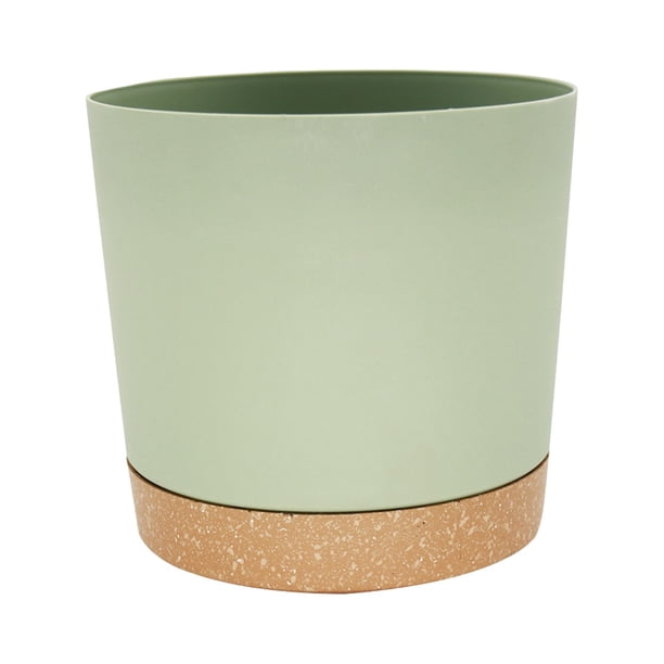 10" Pots Indoor Plastic Flower Pots with Holes and Saucers Modern Planters for Indoor Succulents Flowers Outdoor